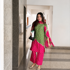 Bandhage Cotton farshi Salwar Suit Set