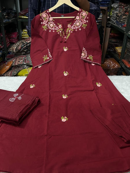 Noor – Floral Embroidered Kurta Dupatta Set