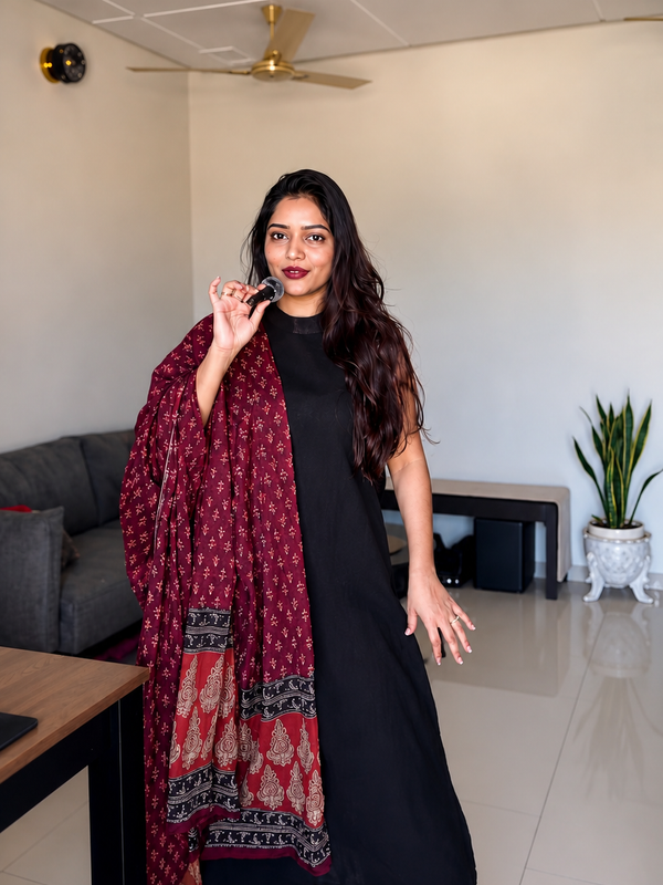 Black Piku Style Halter Suit Set