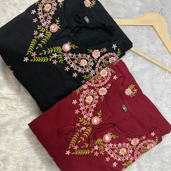 Noor – Floral Embroidered Kurta Dupatta Set