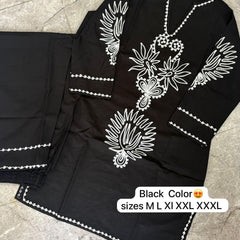 Chikankari Embroidered Kurta Set with Matching Pants