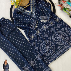 Mirror Work Bandhani Co-ord Set