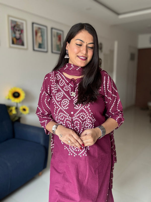 Bandhage Cotton Suit Set