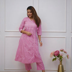 Chikankari Angarkha Style Co-ord Set