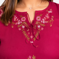 Noor – Floral Embroidered Kurta Dupatta Set