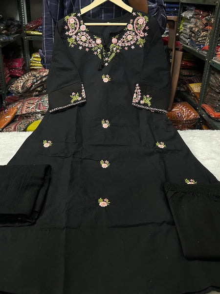 Noor – Floral Embroidered Kurta Dupatta Set