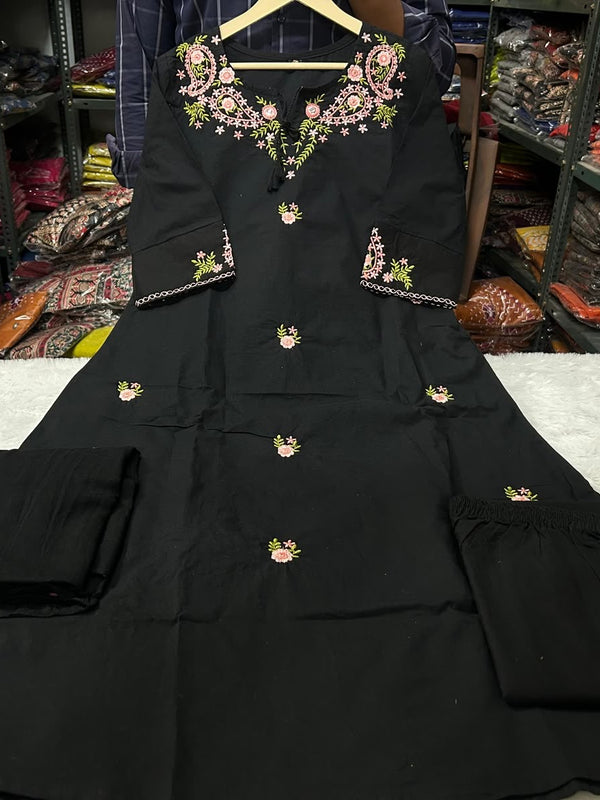Noor – Floral Embroidered Kurta Dupatta Set