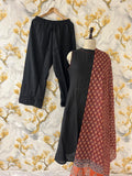 Black Piku Style Halter Suit Set