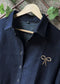 Bow Embroidered Denim Shirt | Free Size