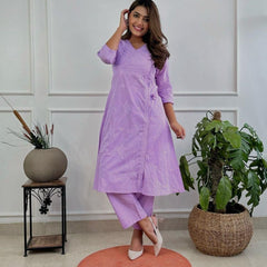 Chikankari Angarkha Style Co-ord Set