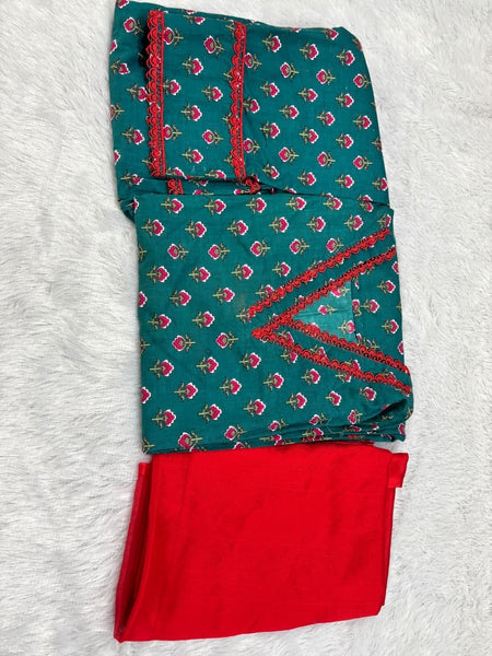 Gulnaar Teal Printed Farshi Salwar Set