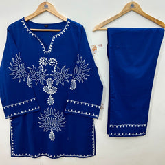 Chikankari Embroidered Kurta Set with Matching Pants