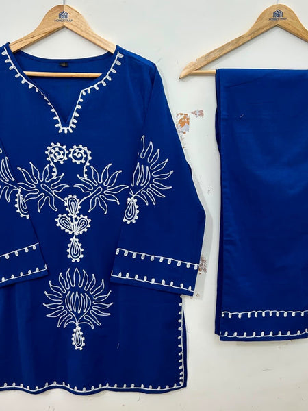 Chikankari Embroidered Kurta Set with Matching Pants