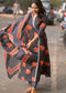 Aabha” Charcoal Cotton Suit Set | Traditional Elephant Print
