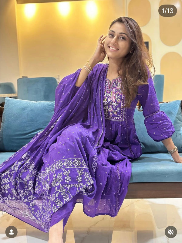 मनमोहिनी | Bandhani Embroidered Suit Set ❤️ — my top pick