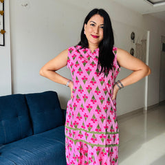 Gulabo- Pink floral Farshi Salwar Co-ord Set