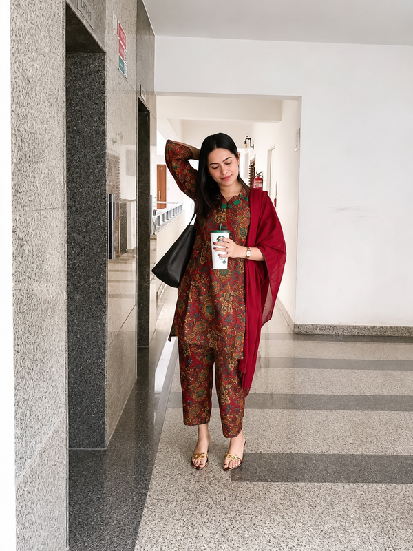 Printed Suit Set with Dupatta