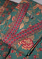 Rama Green Cotton Suit Piece with Phool Print