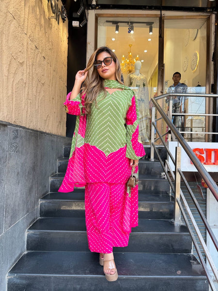 Bandhage Cotton farshi Salwar Suit Set