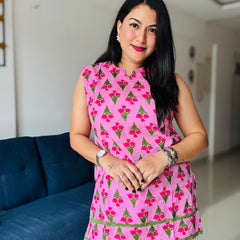 Gulabo- Pink floral Farshi Salwar Co-ord Set