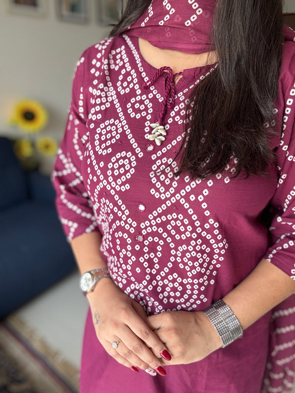 Bandhage Cotton Suit Set