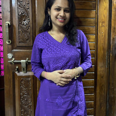 Chikankari Angarkha Style Co-ord Set