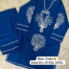 Chikankari Embroidered Kurta Set with Matching Pants