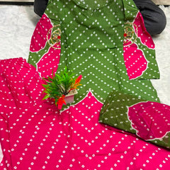 Bandhage Cotton farshi Salwar Suit Set