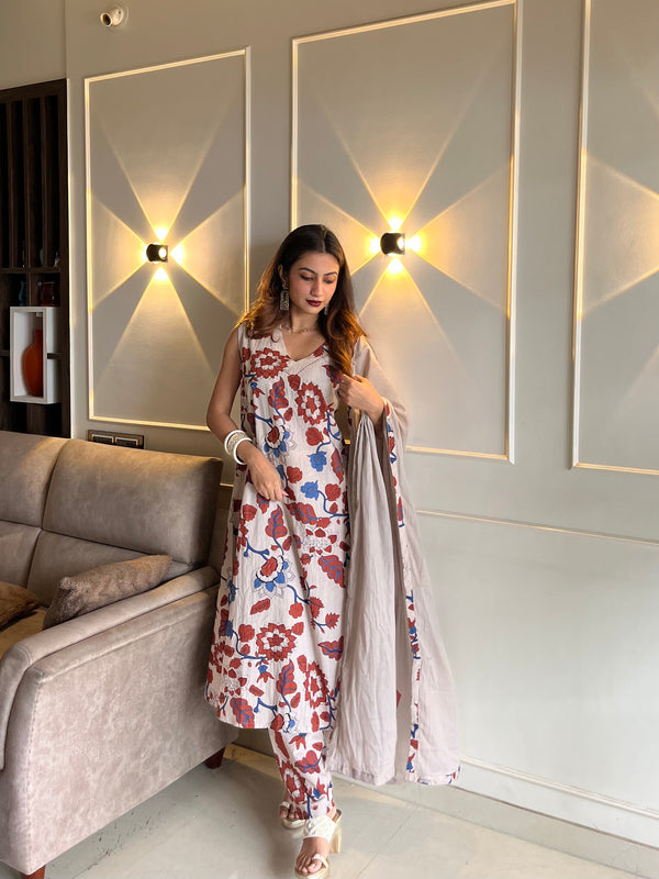 Ajrakh Printed Cotton Suit Set