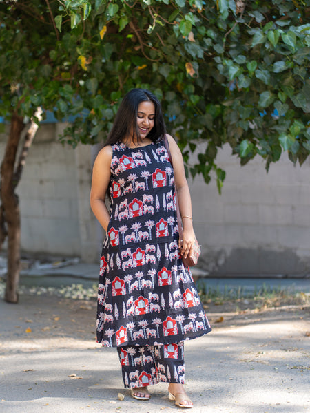 Halter Neck Sleevesless Co- Ord Set