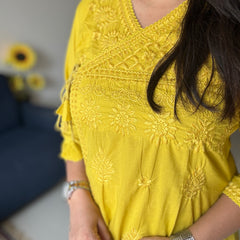 Chikankari Angarkha Style Co-ord Set