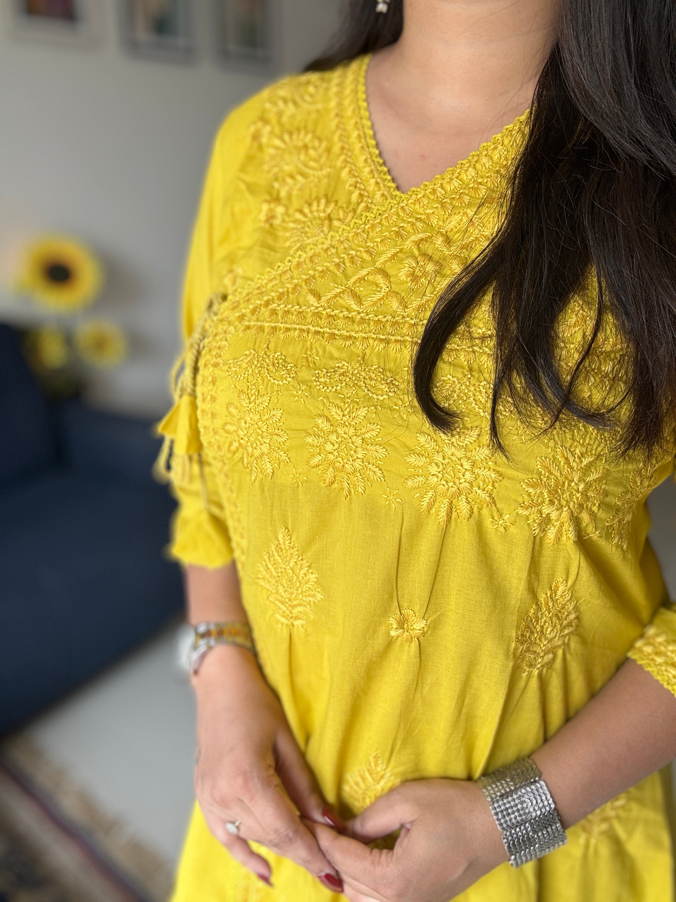 Chikankari Angarkha Style Co-ord Set