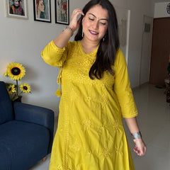 Chikankari Angarkha Style Co-ord Set