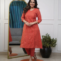 Chikankari Angarkha Style Co-ord Set