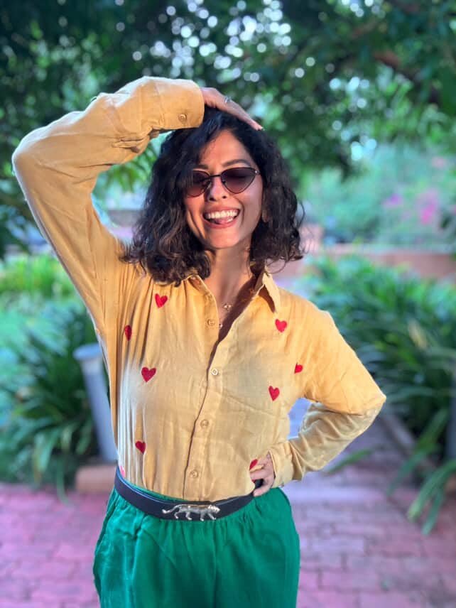 Beige Embroidered Cotton Shirt Beige Embroidered Cotton Shirt