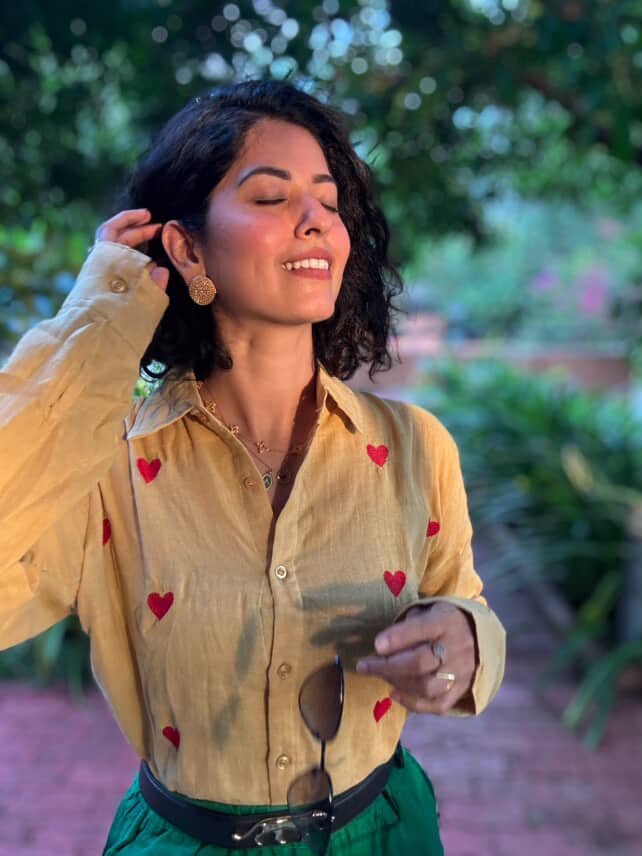 Beige Embroidered Cotton Shirt Beige Embroidered Cotton Shirt