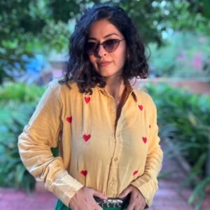 Beige Embroidered Cotton Shirt