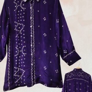 purple bandhani shirt
