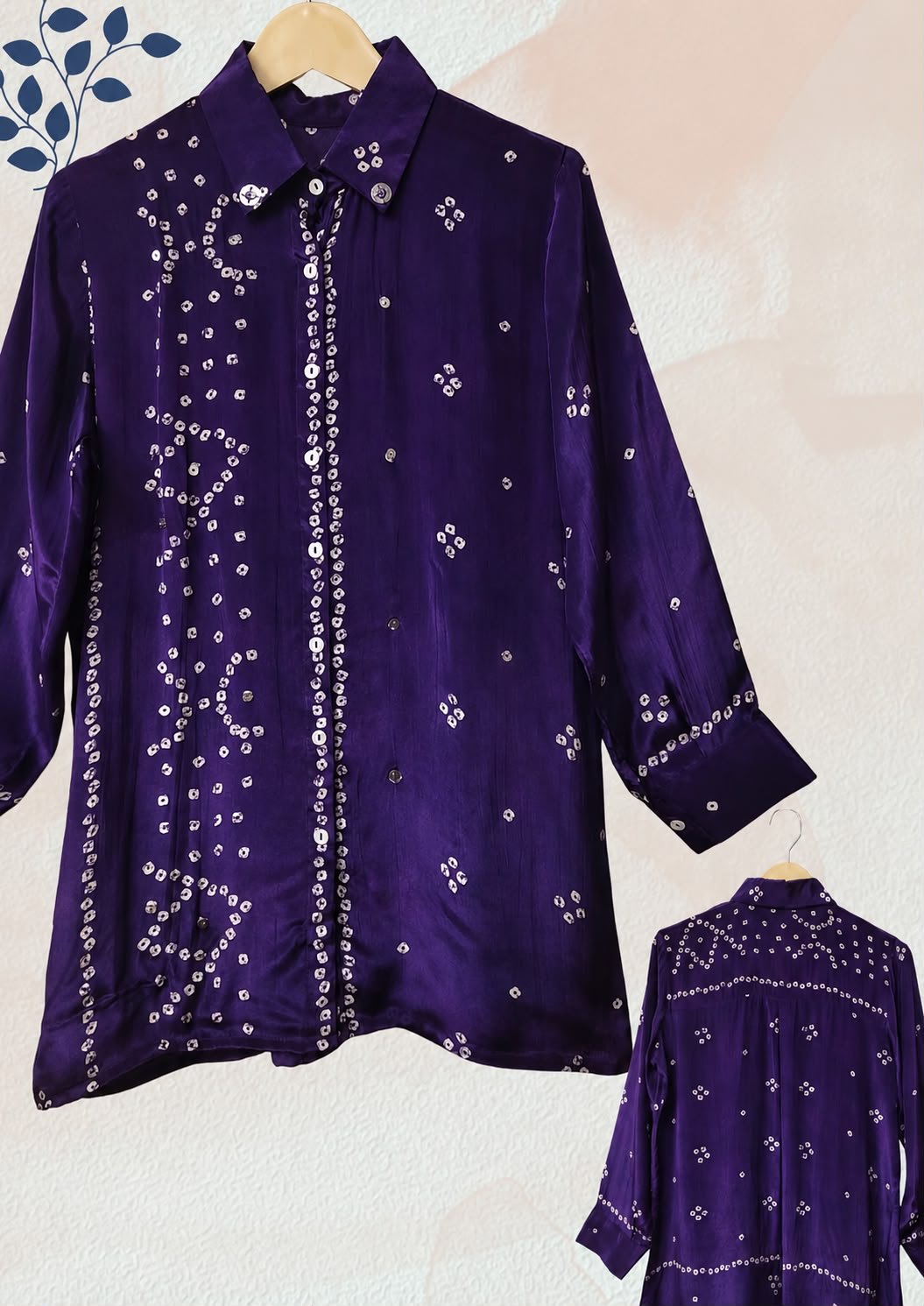 purple bandhani shirt purple bandhani shirt