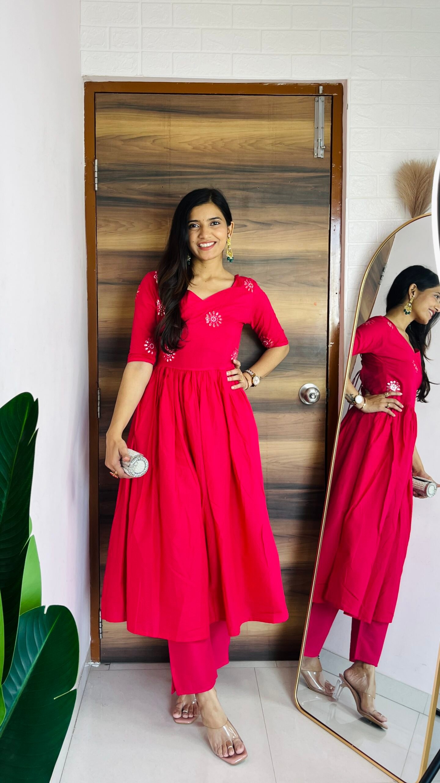 rangrez pink anarkali pair rangrez pink anarkali pair