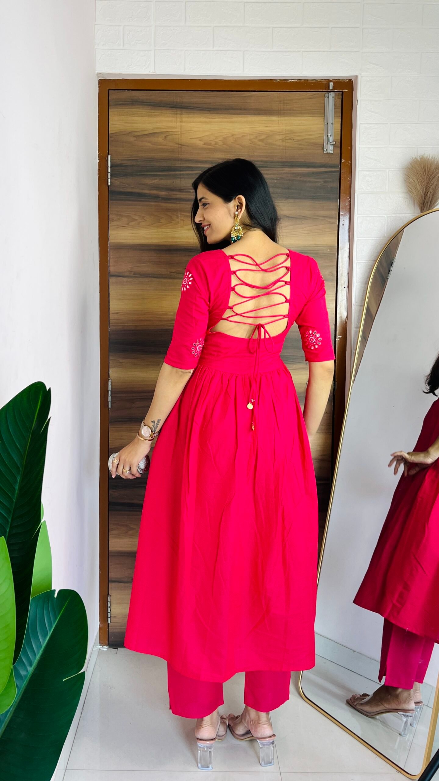 rangrez pink anarkali pair rangrez pink anarkali pair