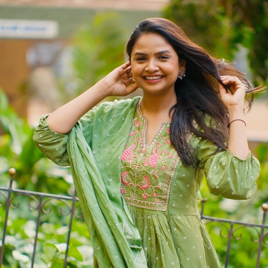 Naari Collections - by Aditi Olive Green Embroidered Suit Set