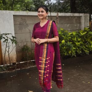 New Arrivals wine purple traditional suit set